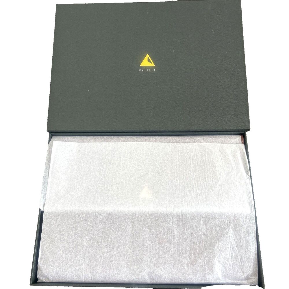 Dulccio Leather Laptop Case Envelope Tan Color Compatible Macbook Air 13" NEW - Picture 7 of 11